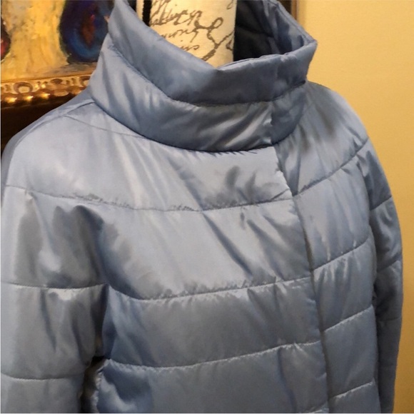 💙 Laurier & Co, Silky comfy lightweight puffer jacket snaps close 🇨🇦 - Picture 4 of 15